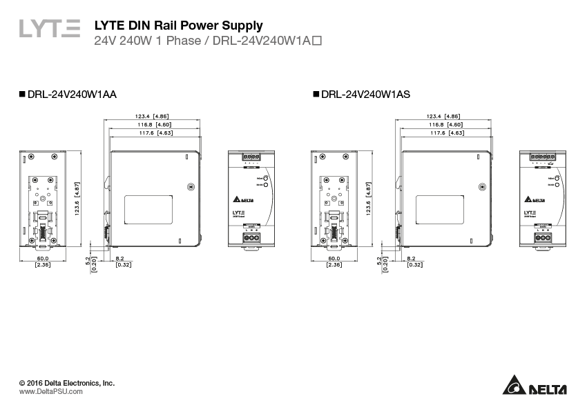 DRL-24V240W1AS DELTA 24V 240W 10A