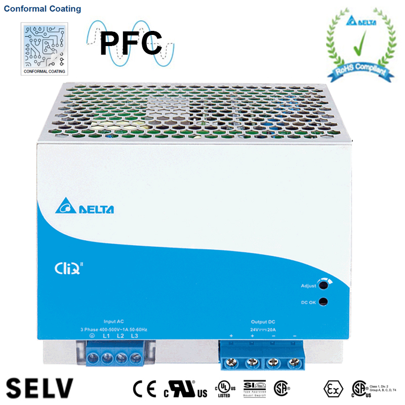 DRP024V480W3BN DELTA 24V 480W 20A