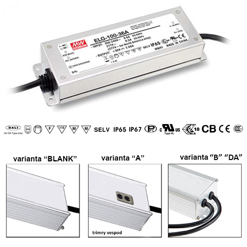 ELG-100-36A Mean Well Napěťový zdroj pro LED 100W 36V