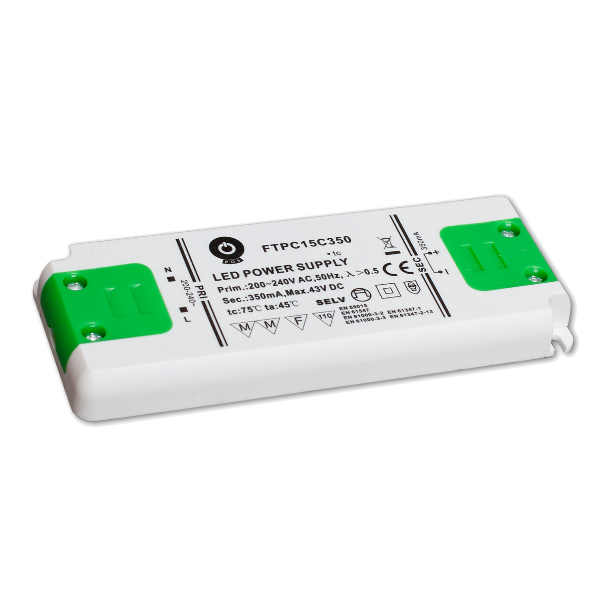 FTPC15C350 POS Proudový zdroj 350mA 29~43V 15W
