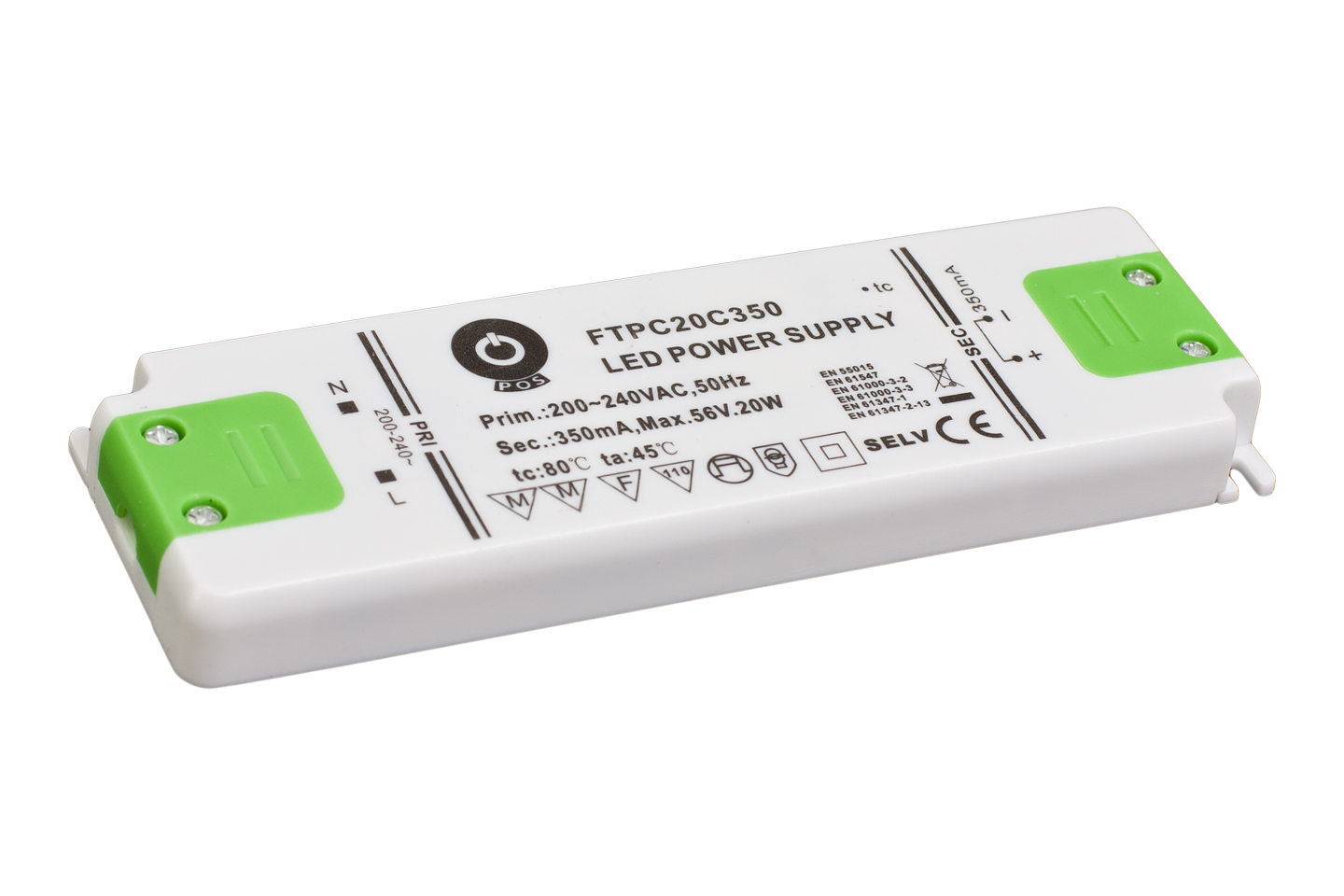 FTPC20C700 POS Proudový zdroj 700mA 15~29V 20W