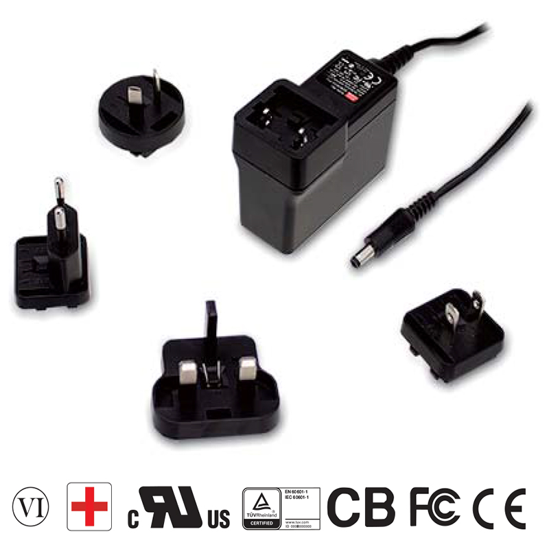 GEM18I05-P1J Mean Well Síťový MEDICAL adaptér 18W 5V