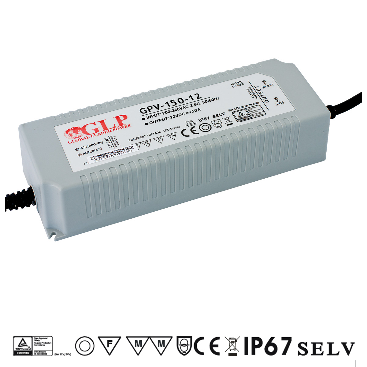 GPV-150-12 Zdroj konstantního napětí 12V 10A 120W