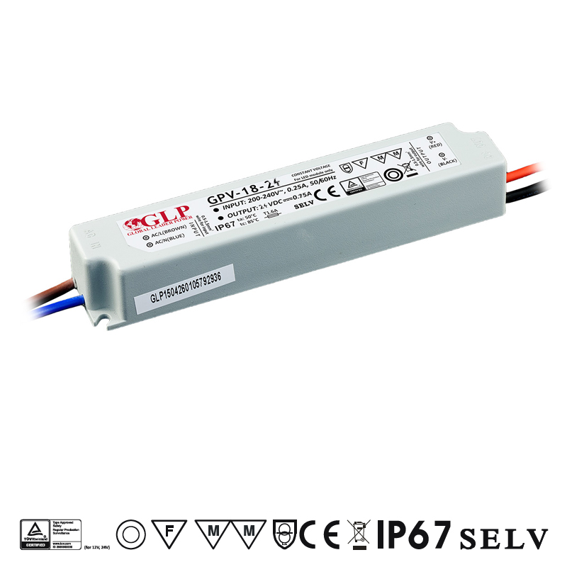 GPV-18-24 Zdroj konstantního napětí 24V 0.75A 18W
