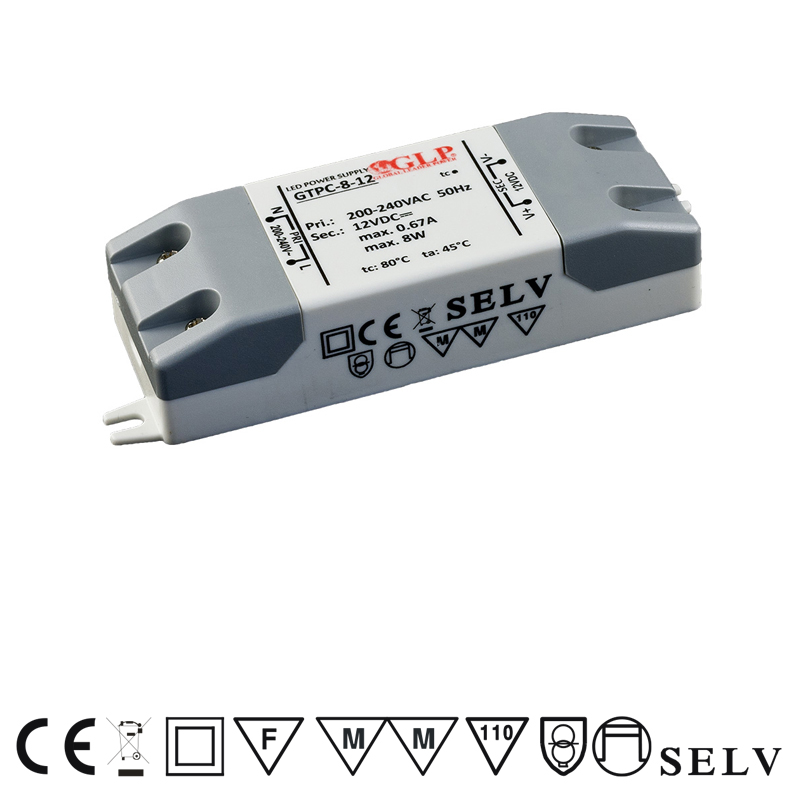 GTPC-8-12 Zdroj konstantního napětí 12V 0.67A 8W