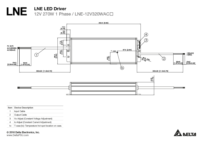LNE-12V320WACA DELTA 12V 270W 22.5A