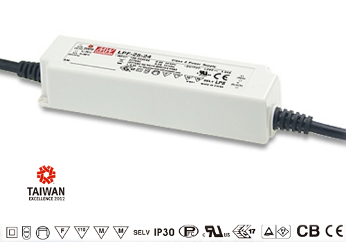 LPF-25-15 Mean Well Napájecí zdroj pro LED 25W 15V