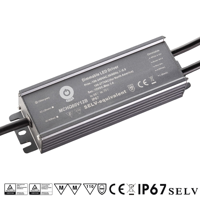 MCHQ60V12B POS Stmívatelný zdroj pro LED 12V 60W