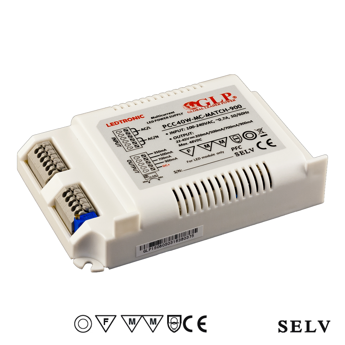 PCC40W-MC-MATCH-900 Proudový zdroj multikanálový 40W