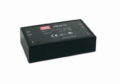 PM-20-12 Mean Well Spínaný zdroj otevřený 20W 12V