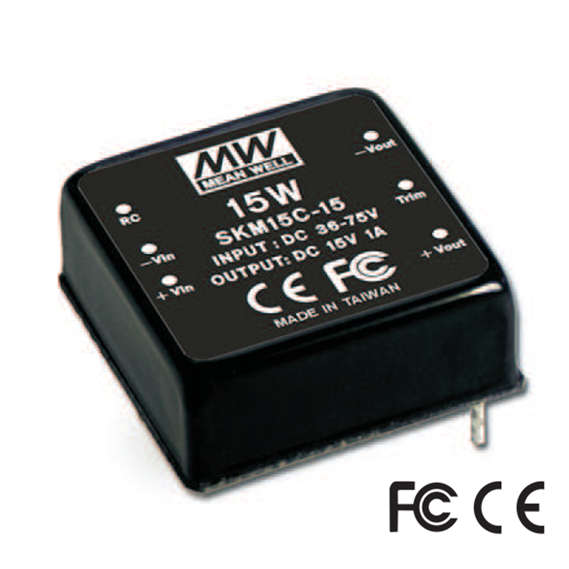 SKM15A-12 Mean Well Měnič DC/DC modulový 15W 12V