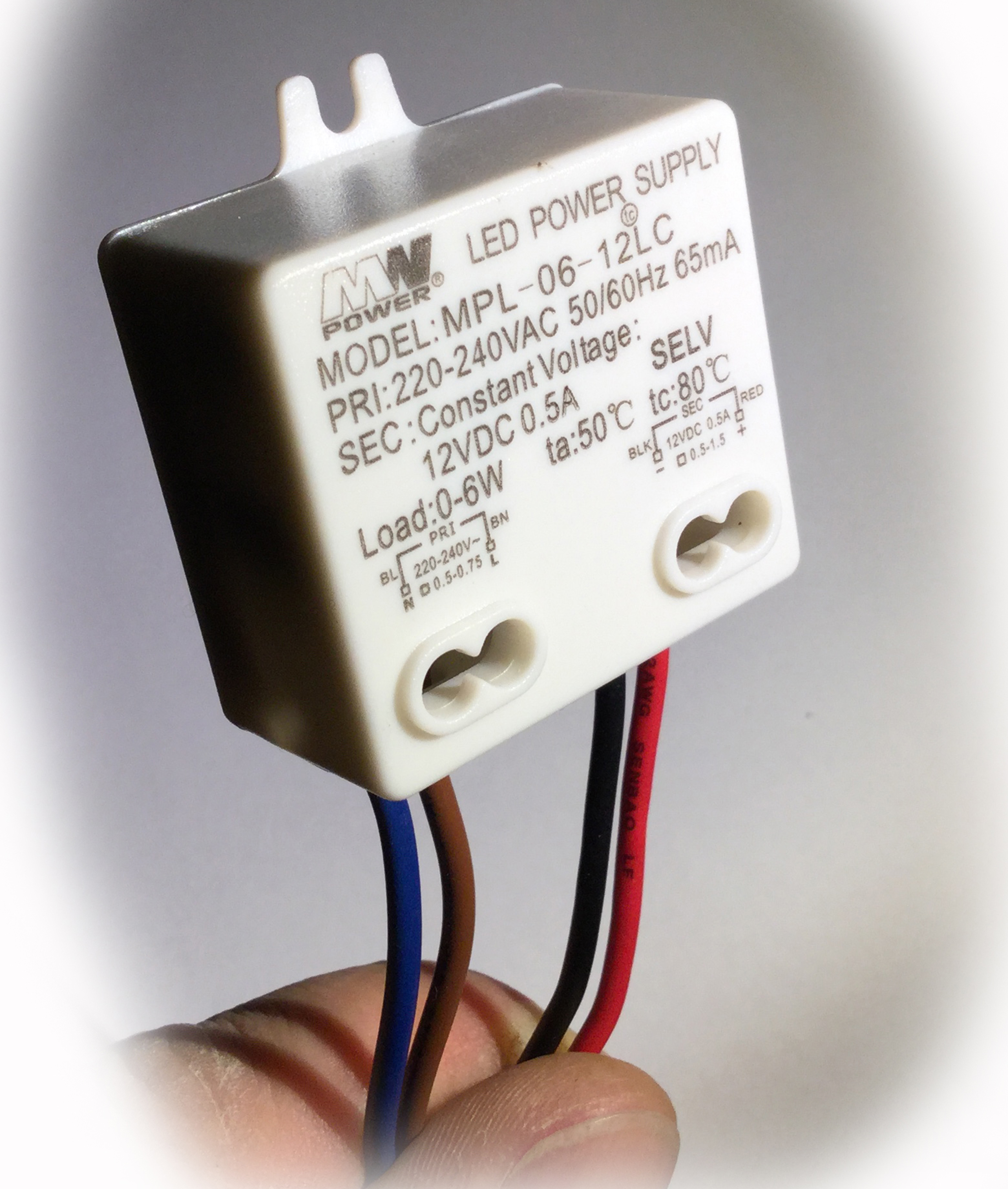 MPL-06-12LC Mini zdroj napětí 12V 6W