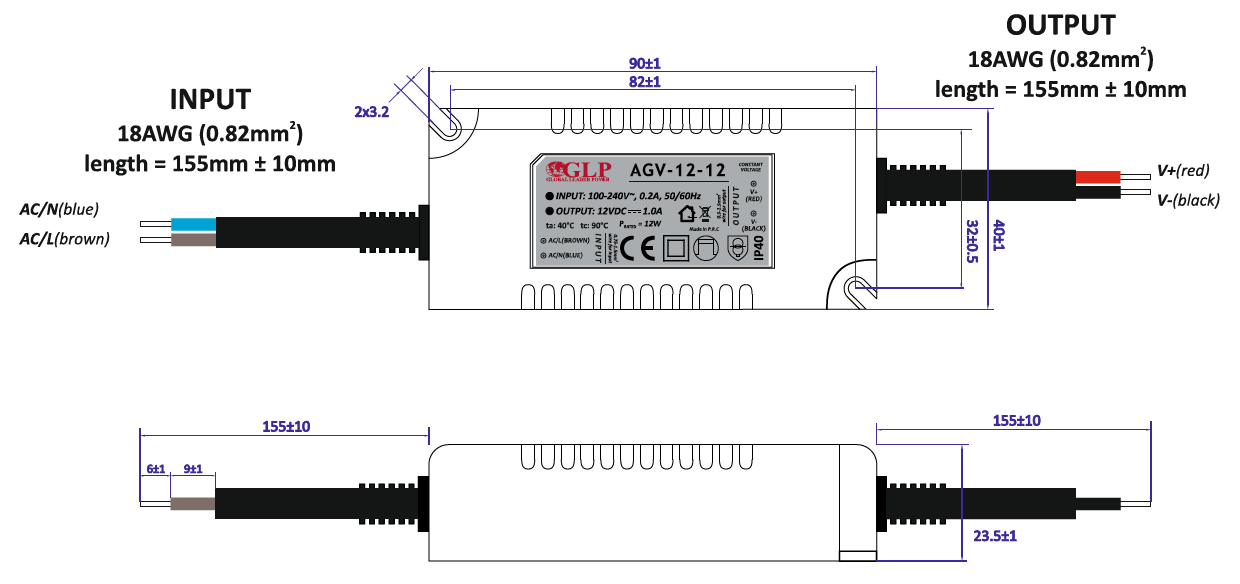 AGV-12-12 Napájecí zdroj pro LED 12V 12W
