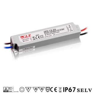 GPV-12-24 Zdroj konstantního napětí 24V 0.5A 12W