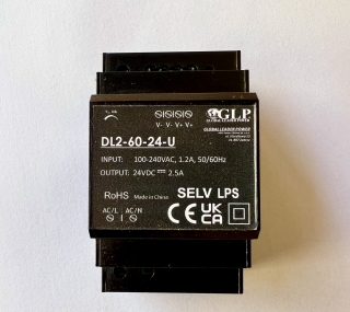 DL2-60-24-U GLP Zdroj na DIN 24V 60W 2.50A